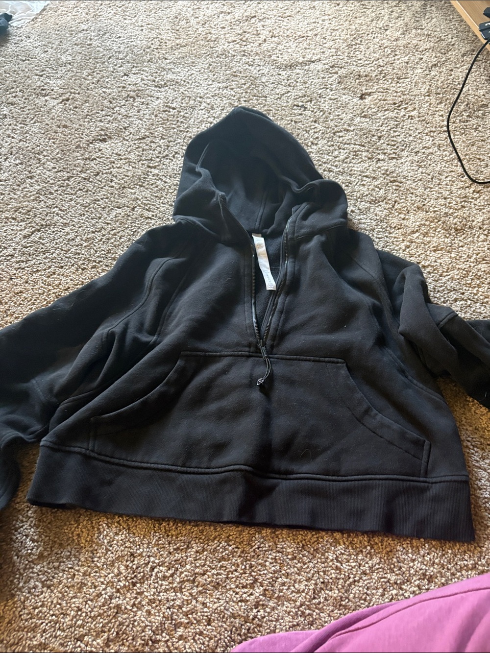 lululemon athletica Black Lightweight Half-Zip Hoodie